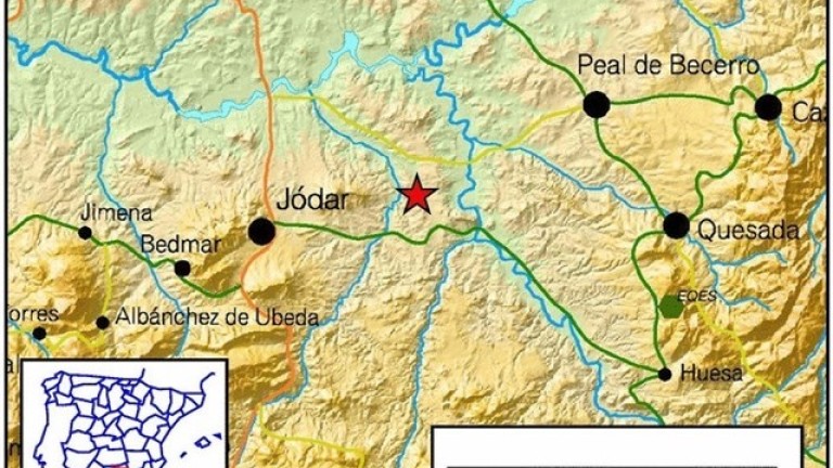 Registrado un terremoto de magnitud 2,9 con epicentro en Jódar