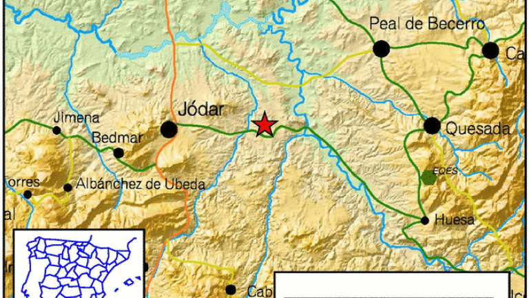 Registrado un terremoto de magnitud 4 con epicentro en Jódar