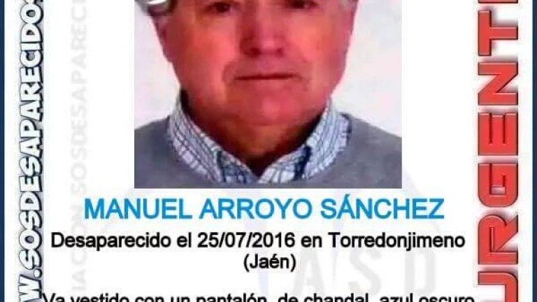 Desaparecido en Torredonjimeno un vecino de 68 años