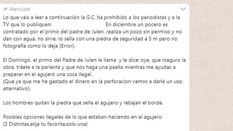 La Guardia Civil desmiente el bulo sobre los padres de Julen La Guardia Civil desmiente el bulo sobre los padres de Julen