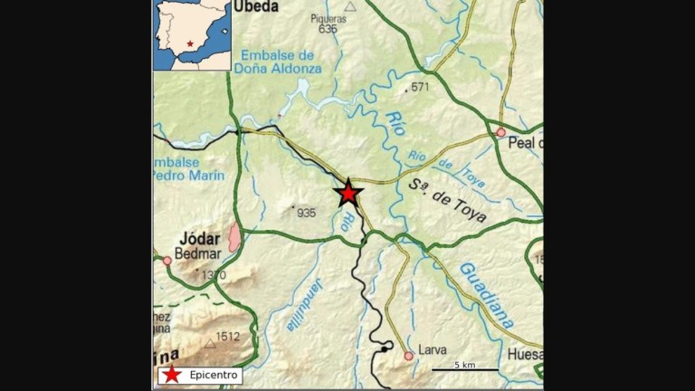 Registrado un terremoto al nordeste de Jódar