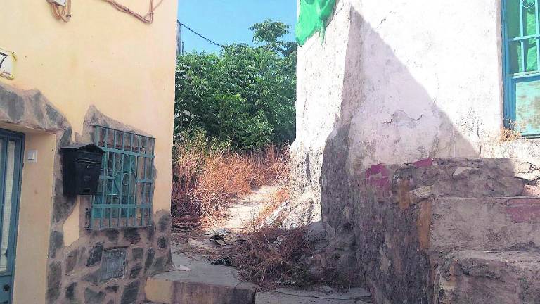 Suciedad y delincuencia brotan en un callejón de El Almendral