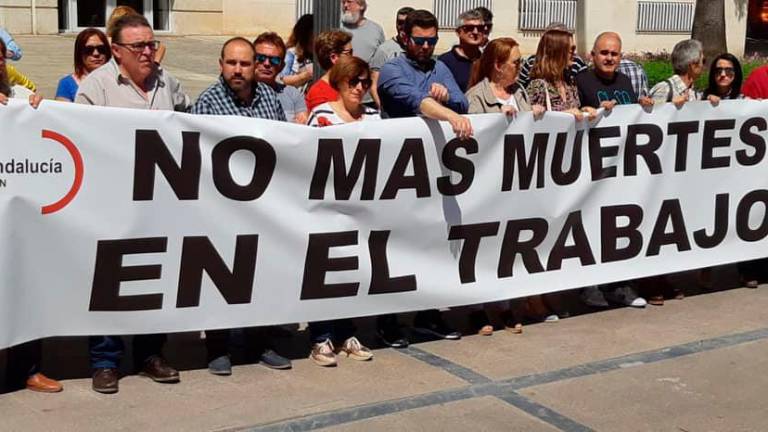 Protesta por los accidentes en el trabajo