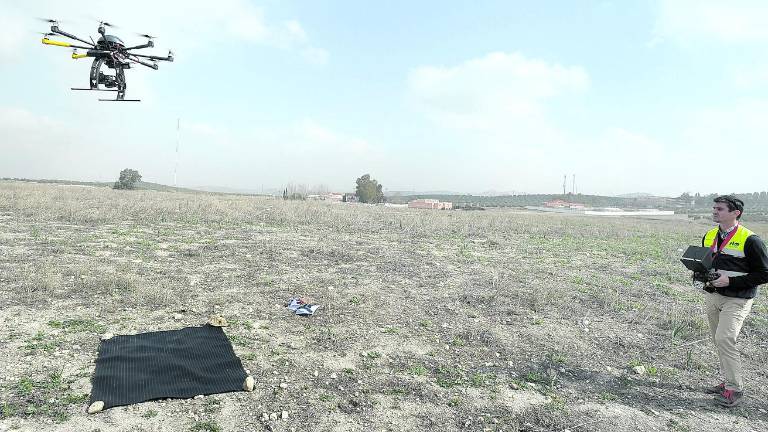 Un dron para “modelar” el Jaén Plaza Un dron para “modelar” el Jaén Plaza