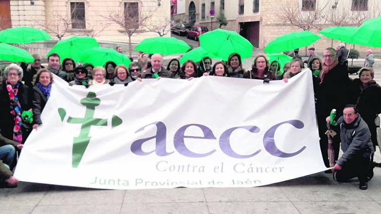 Paraguas de apoyo contra el cáncer