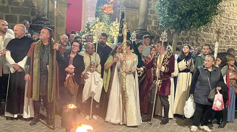 La Virgen de la Estrella ilumina Sabiote durante las Fiestas del Medievo