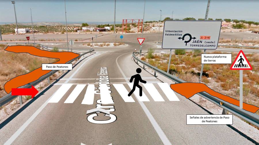 Un carril peatonal tras 20 años de accidentes en Valdeastillas