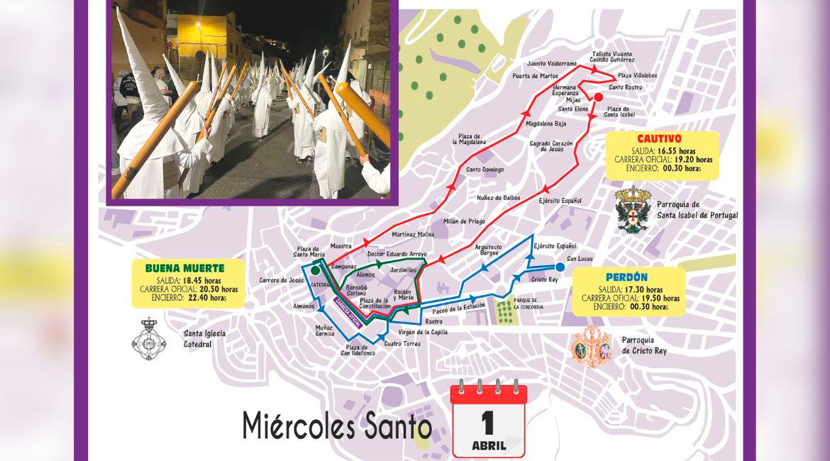Guía de Itinerarios del Miércoles Santo de Diario JAÉN.