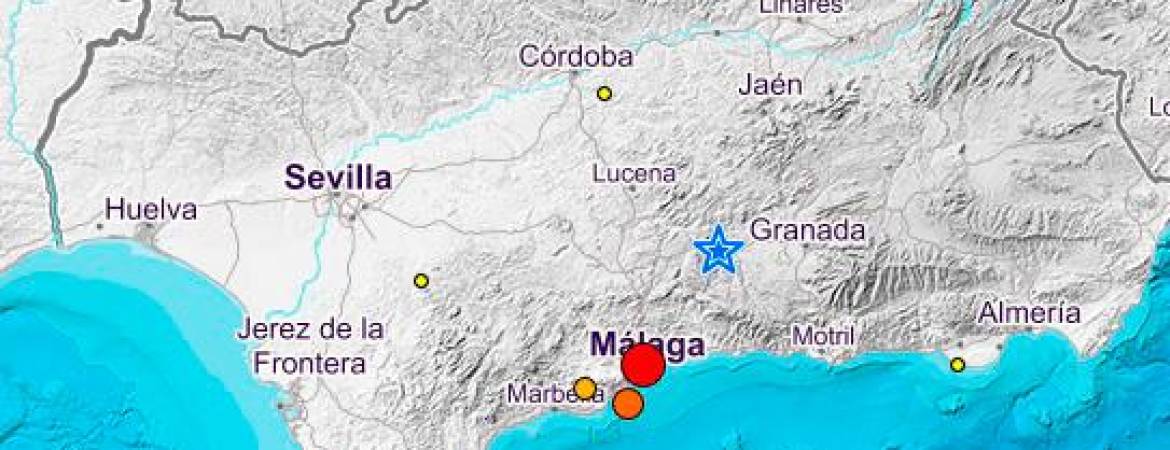 Localización del epicentro del terremoto. / Instituto Geográfico Nacional.