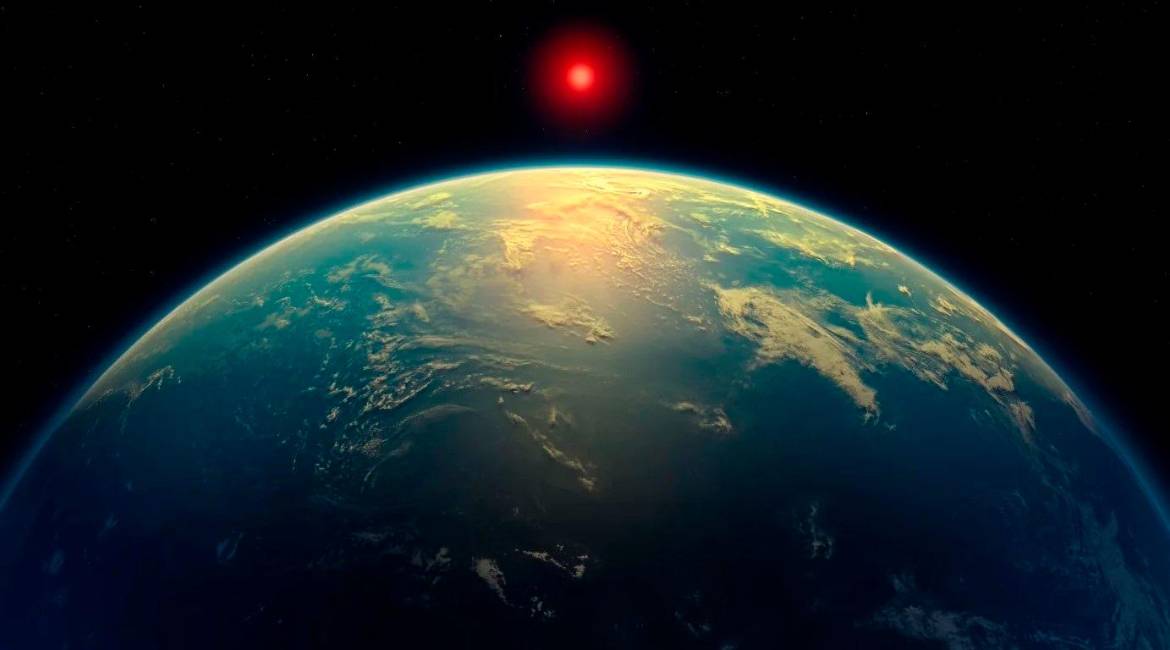 Ilustración artística del planeta K2-18b. / Universidad de Cambrdige. 