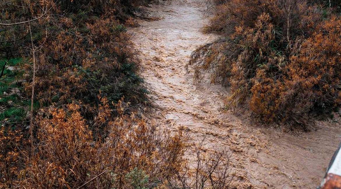 El río Guadalbullón, esta mañana. / Diario JAÉN.