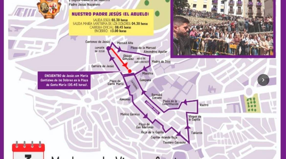 Itinerario de Nuestro Padre Jesús “El Abuelo”.