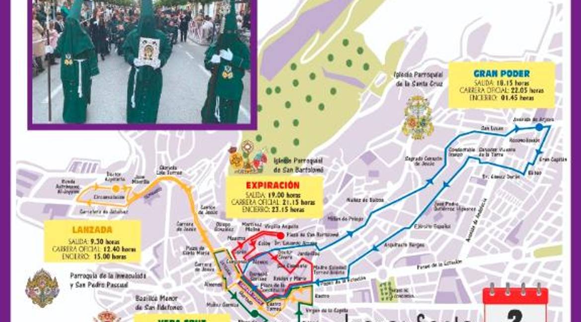 Itinerario de Jueves Santo, de la guía de Semana Santa de Diario JAÉN.