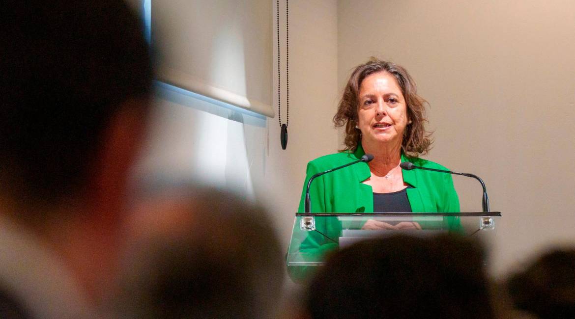 La futura número 1 del PP en las próximas Elecciones al Parlamento de Andalucía por Jaén, Catalina García, en un acto de hoy. / Diario JAÉN