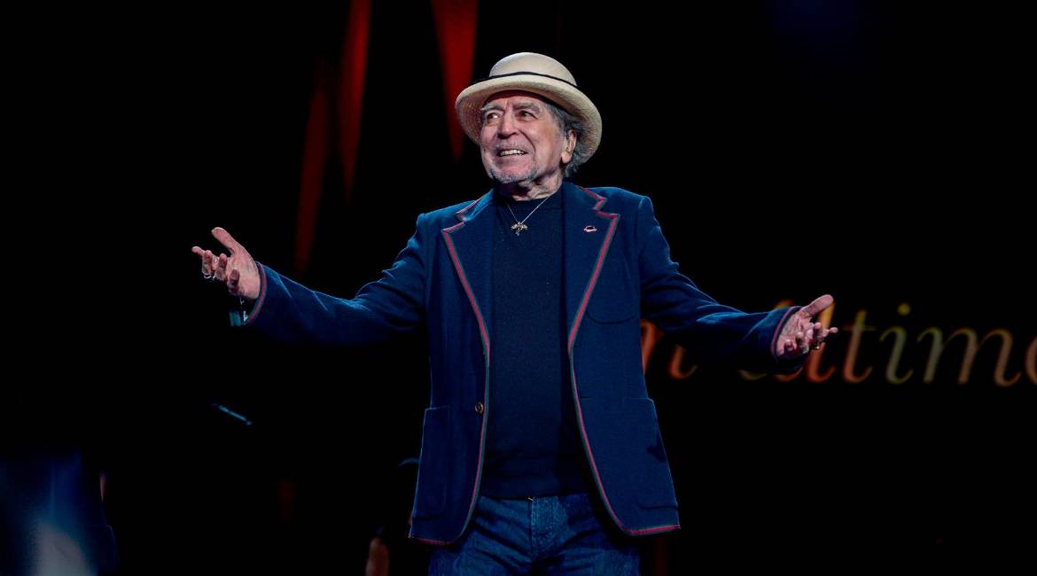 Imagen de archivo del último concierto de la carrera de Joaquín Sabina, que tuvo lugar en el Movistar Arena, en Madrid. / Ricardo Rubio / Europa Press.