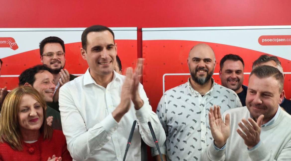 Juan Latorre, nuevo líder del PSOE de Jaén, tras conocerse los resultados. / Imágenes de Diario JAÉN. 