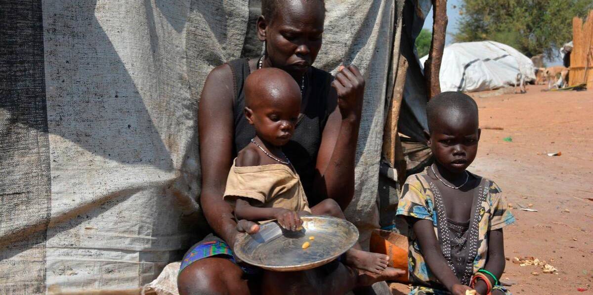 <i>Una familia en Sudán del Sur, donde hay hambruna. / Jemina Tumalu / Wordld Visión / Vía Europa Press.</i> <i>Una familia en Sudán del Sur, donde hay hambruna. / Jemina Tumalu / Wordld Visión / Vía Europa Press.</i>