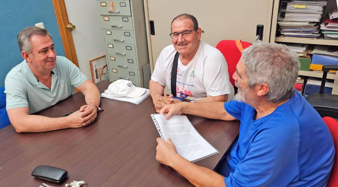 Javier Padorno, en la reunión con Román Barranco y Ángel Ibáñez sobre el Polígono “El Valle”.
