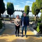 Mairena Martínez y José Luis Agea visitan las distintas intervenciones que se ejecutan en Chilluévar. / Diputación de Jaén.