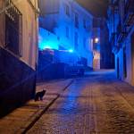 Ambulancia en Martos la pasada noche del martes 3 de junio. 