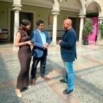 Reyes durante su visita institucional a Cazorla. 