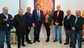 BIENVENIDA. Jacinto Mercado, José Romero, Francisco Armijo, Luis Jesús García-Lomas, María Dolores Sánchez, Francisco Manjón, Juan Miguel Gascón y Juan Guerrero, en las instalaciones del Museo de Escultura Jacinto Higueras.