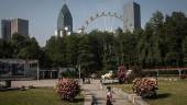 DESESCALADA. Uno de los parques públicos de la ciudad china de Wuhan.