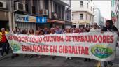 BREXIT. Manifestación en La Línea de la Concepción por los efectos de la salida de Reino Unido de la Unión Europea.