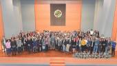 ACTO. Foto de familia de los galardonados en la gala del décimo aniversario del Plan de Divulgación Científica.