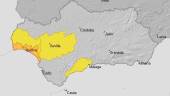 Avisos activos por Aemet este lunes 27 de octubre en Andalucía por fuertes lluvias. / AEMET.