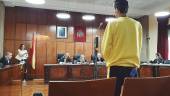 JUICIO. El acusado, Diego R. M. en la sala de la Audiencia Provincial.