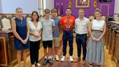Recibimiento en el salón de plenos del Ayuntamiento al atleta Luciano Díaz.