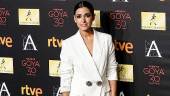 Televisión. Inma Cuesta posa en la alfombra roja de la Gala de los Premios Goya.