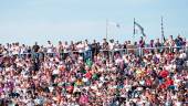 Aficionados del Real Jaén en el Estadio La Victoria. 