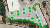 Plano de los nuevos aparcamientos en el Recinto Ferial Alfonso Sánchez Herrera de Jaén. / Ayuntamiento de Jaén.