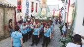 TRADICIÓN. Procesión de la Virgen de la Soledad durante la festividad de la Ascensión en San Millán. 