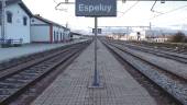 INSTALACIONES. Foto de archivo de la estación de Espeluy, que fue un nudo ferroviario clave.