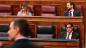 CONGRESO. El presidente del Gobierno, Pedro Sánchez, y la ministra de Economía y vicepresidenta tercera del Gobierno, Nadia Calviño, llegan al Parlamento.