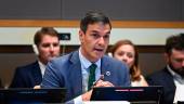 Pedro Sánchez, este miércoles, en la semana de alto nivel de la ONU en Nueva York. / Moncloa vía Europa Press.