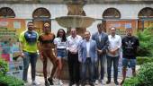 PRESENTACIÓN. Alberto González, Yulimar Rojas, Ana Peleteiro, Ángel Vera, Francisco Huertas, Raúl Chapado, José Antonio Horia y Óscar Husillos, antes del acto central.