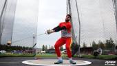 ACCIÓN. El atleta Alberto González, en uno de los lanzamientos de martillo en el Europeo.