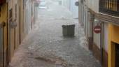 LLUVIAS. Las tormentas generaron ríos de agua en las calles de Mancha Real.