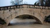 El río Guadalbullón a su paso por Puente Tablas el día 4 de febrero, días previos a su crecida. / Europa Press.
