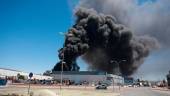 Columna de humo del lugar donde se ha producido el accidente. 