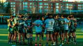 GRUPO. Los jugadores del Jaén Rugby hacen piña en la preparación del encuentro de hoy.