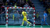 Mati Rosa celebra uno de los goles marcados ante el Viña Albali en el OIivo Arena. / Monti / Jaén FS. 