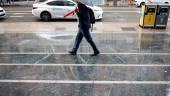 Lluvia en Madrid con la borrasca Óscar. / Jesús Hellín / Europa Press.