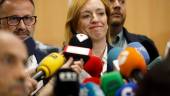 Berta Linare, en una rueda de prensa cuando estalló el caso del secuestro. / Álex Cámara / Europa Press.
