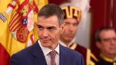 El presidente del Gobierno, Pedro Sánchez, durante el acto institucional por el Día de la Constitución, en el Congreso de los Diputados. / Eduardo Parra / Europa Press.