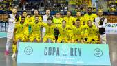 Formación del Jaén Paraíso Interior en la final contra el Movistar Inter FS.